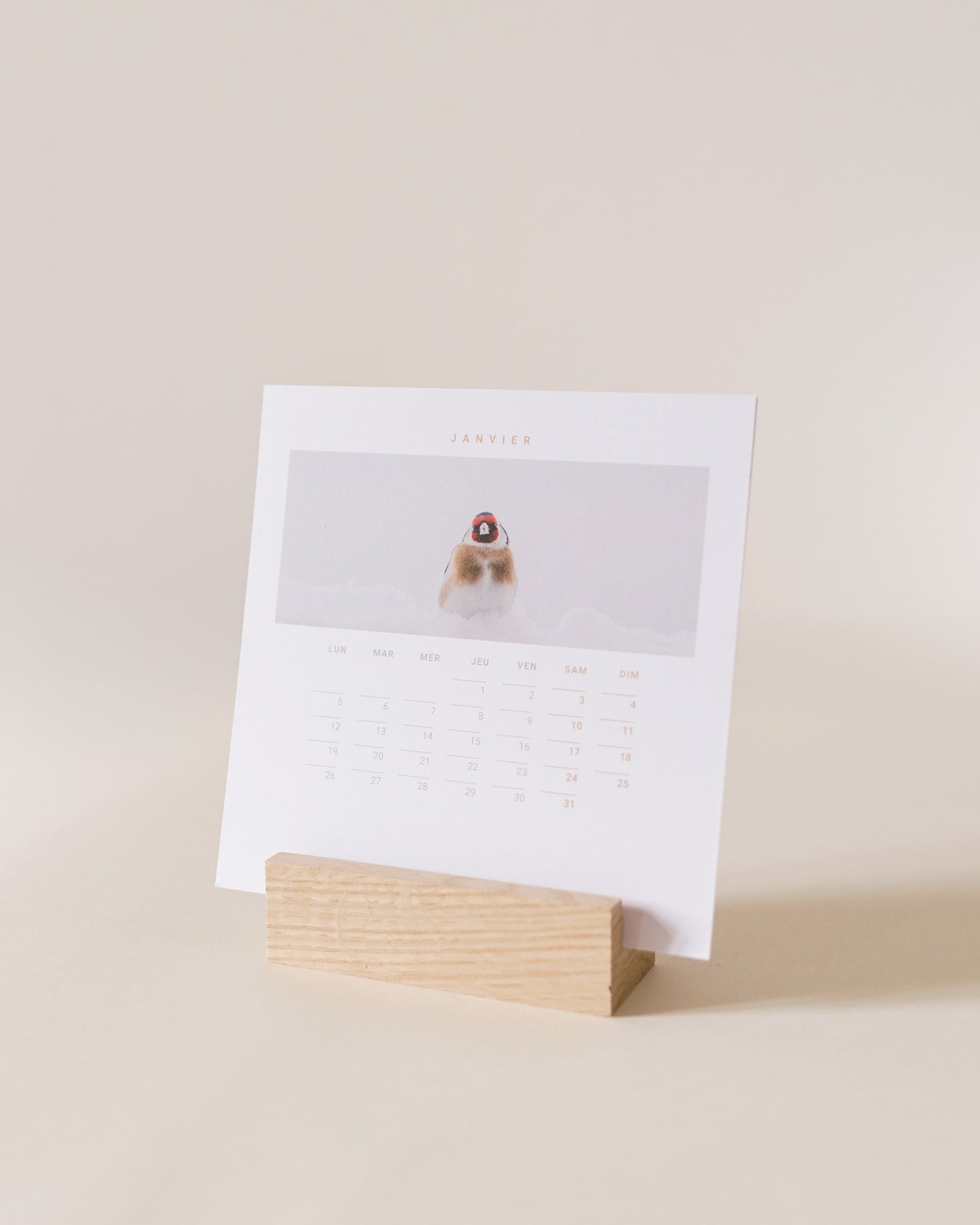 Calendrier 2026 – Faune d’Occitanie (support bois)