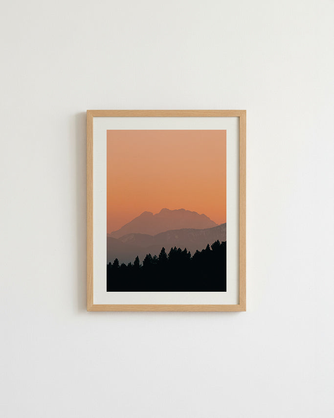 Coucher de soleil et Pedraforca - Tirage d'Art