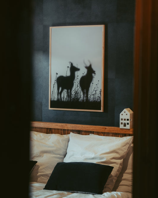 Cervidés au couchant - Tirage d'Art